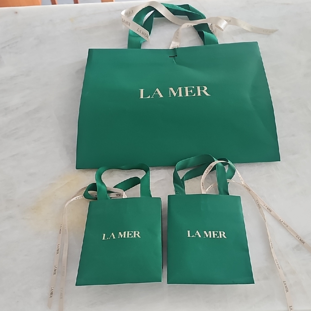 La Mer Emerald Green Tote Trio